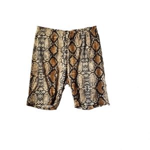 Snakeprint Biker Shorts